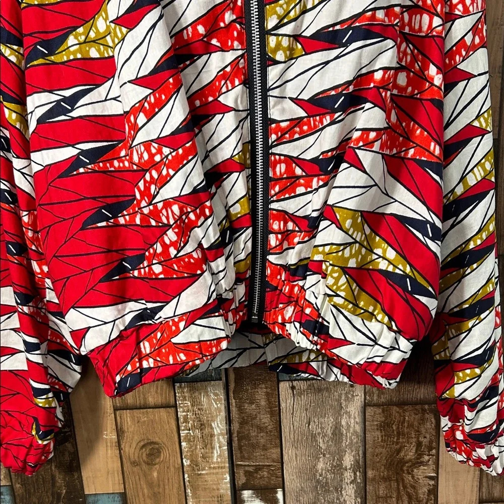 Grass-Fields 2xl Rayon Colorful Patterned Jacket - image 3